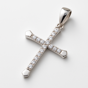 Cross Pendant with Stones – Elegant Religious Jewelry