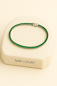 Green Tennis Bracelet