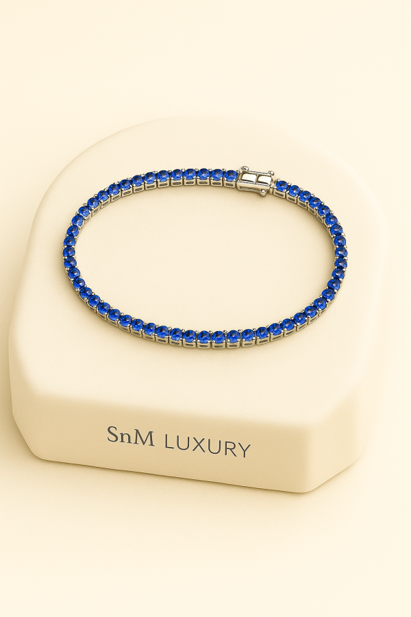 Blue Tennis Bracelets